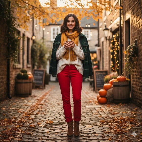 Polo Ralph Lauren Vtg Deep Orange Dungarees Straight Fit Pants Sz 32 / 30 - Picture 1 of 6